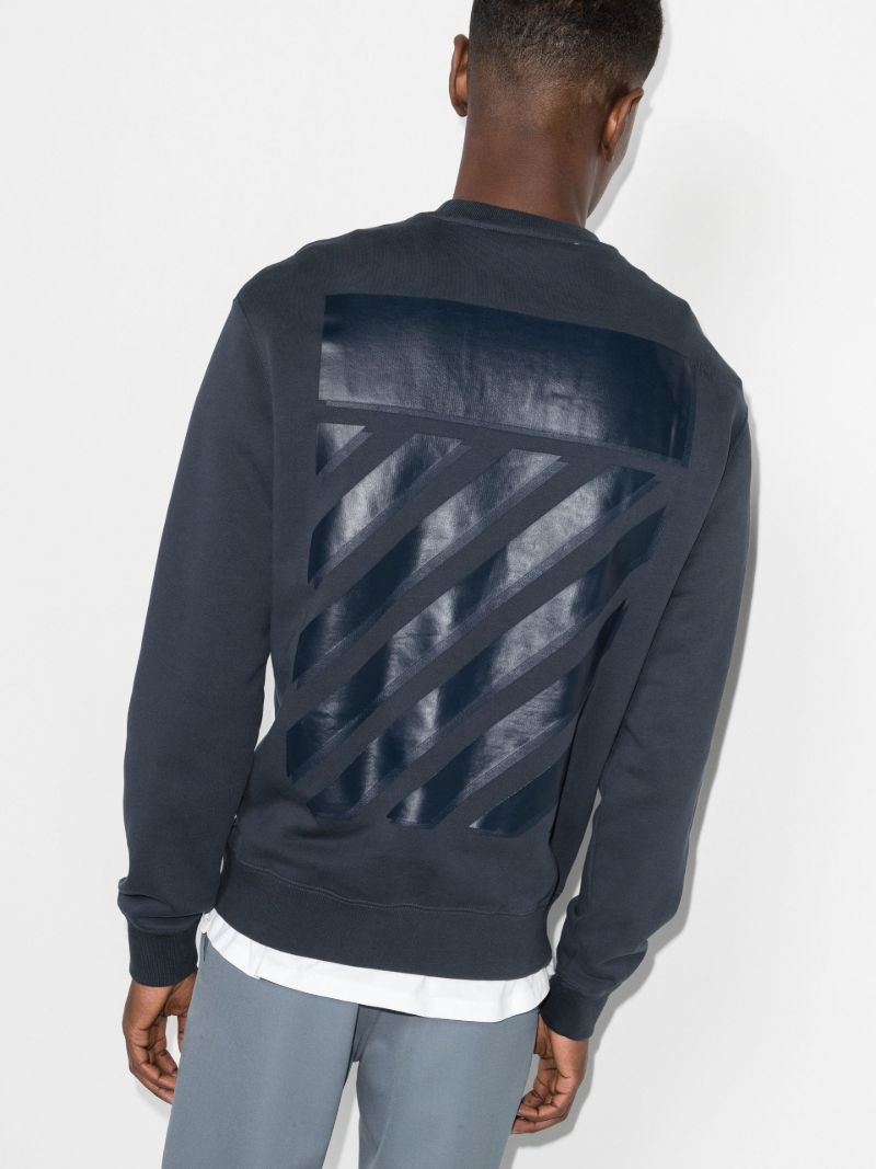Blue Diag Tab Cotton Sweatshirt