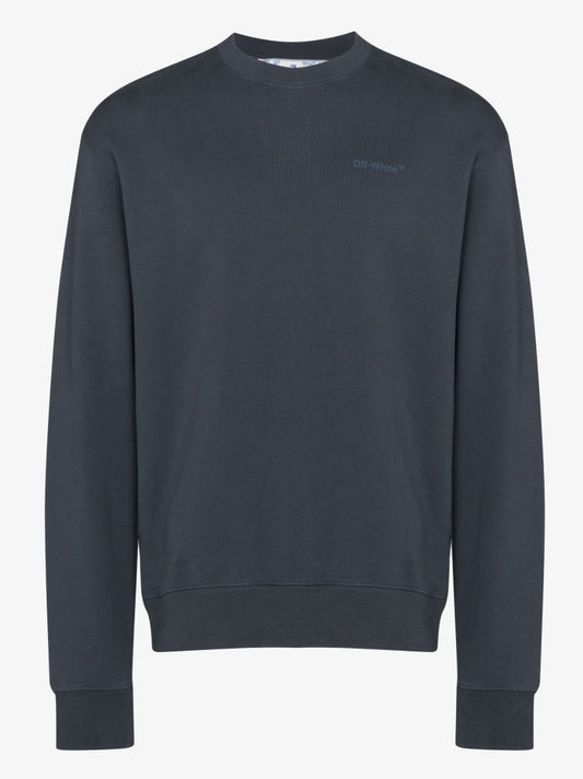 Blue Diag Tab Cotton Sweatshirt