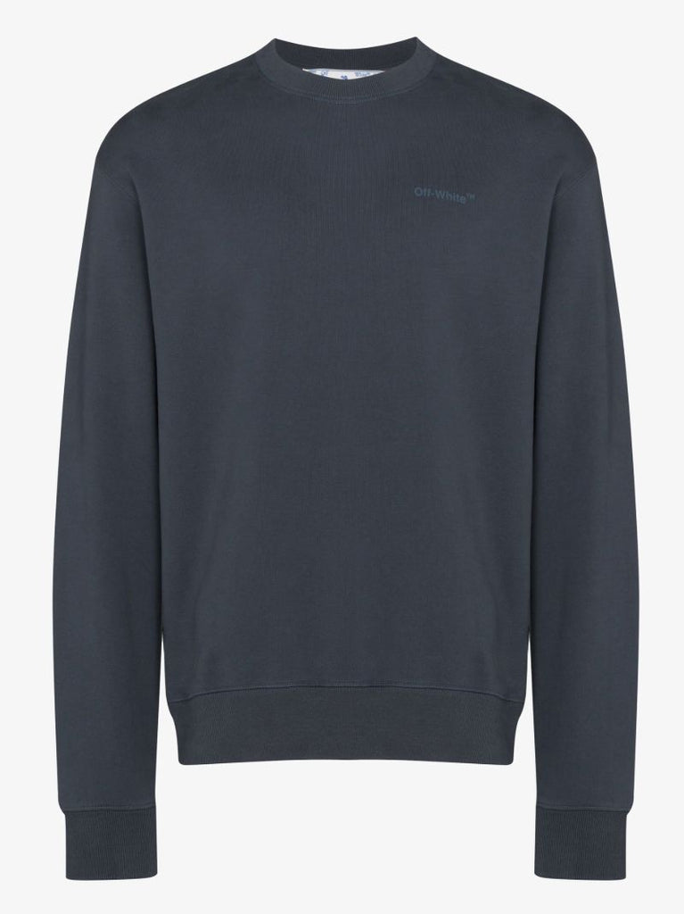 Blue Diag Tab Cotton Sweatshirt