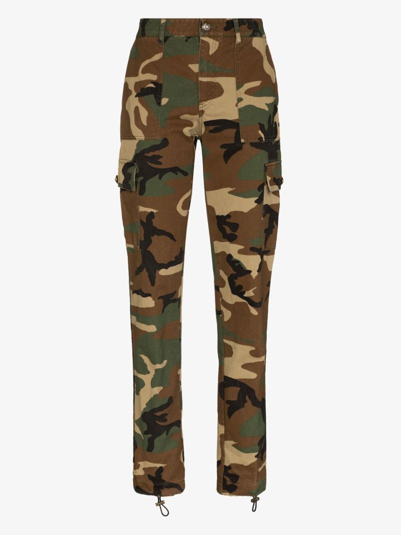 Camouflage Print Cargo Trousers