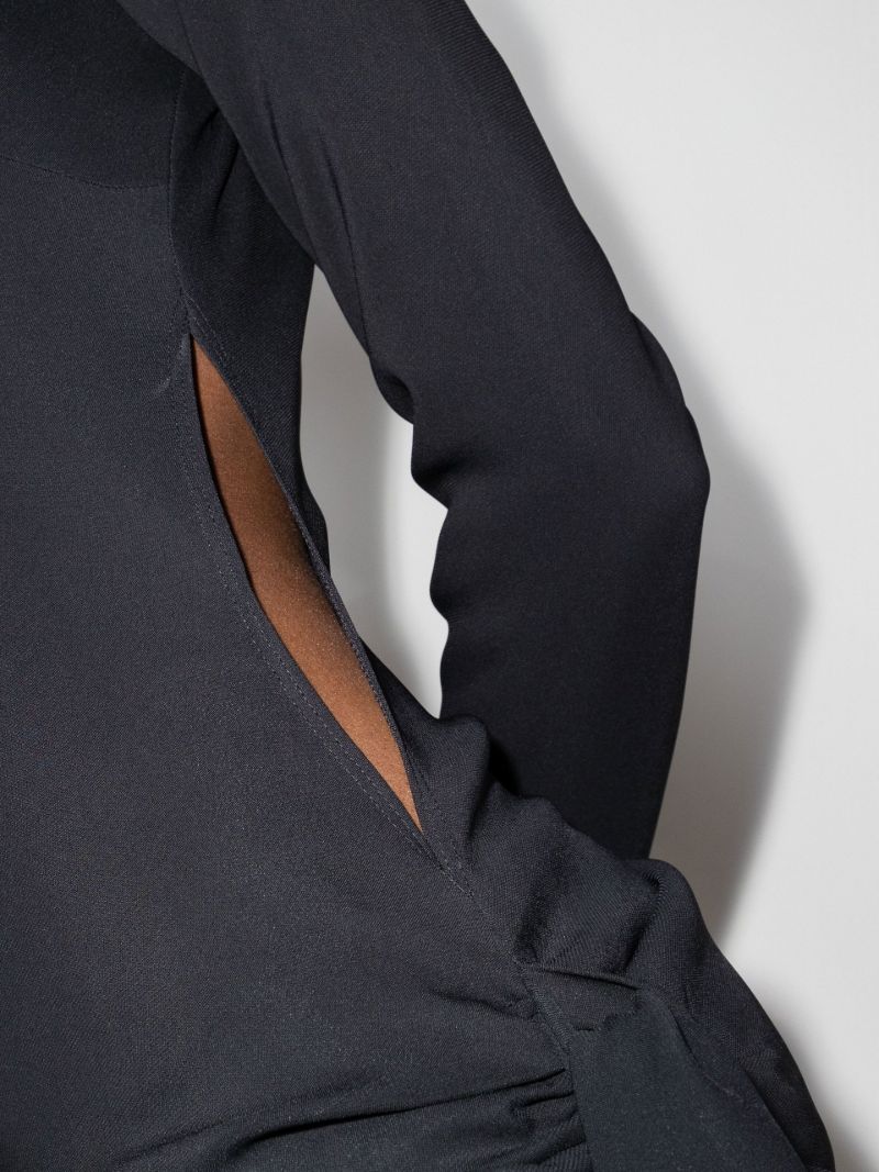 Cutout Detail Long Sleeve Mini Dress