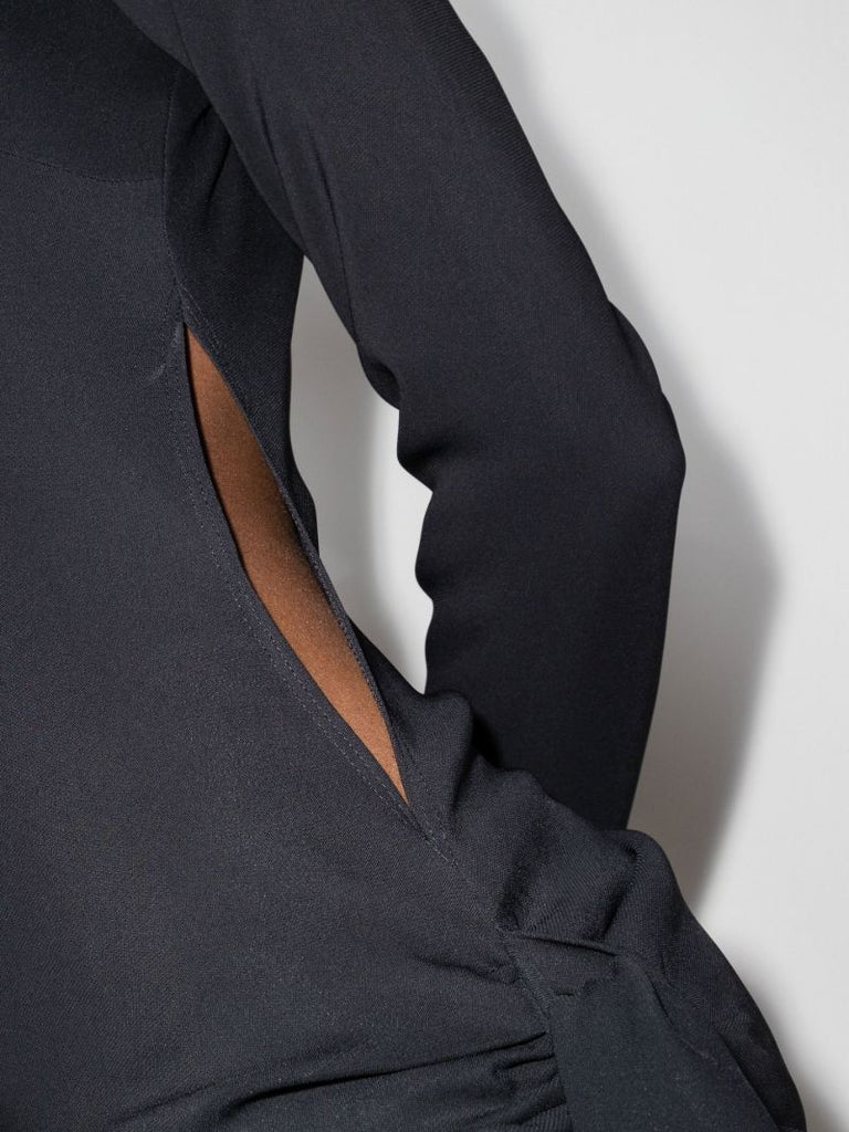 Cutout Detail Long Sleeve Mini Dress