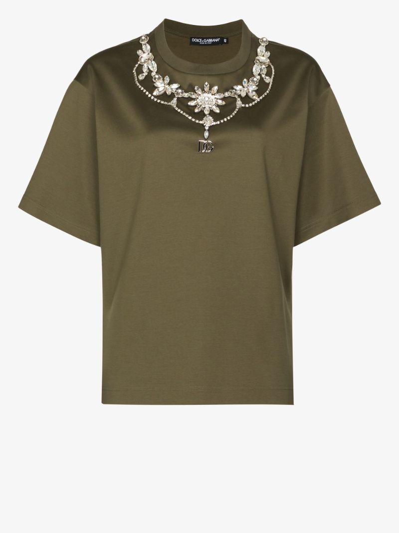 Crystal-embellished Cotton T-shirt
