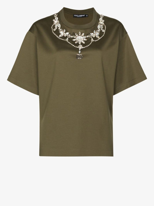 Crystal-embellished Cotton T-shirt