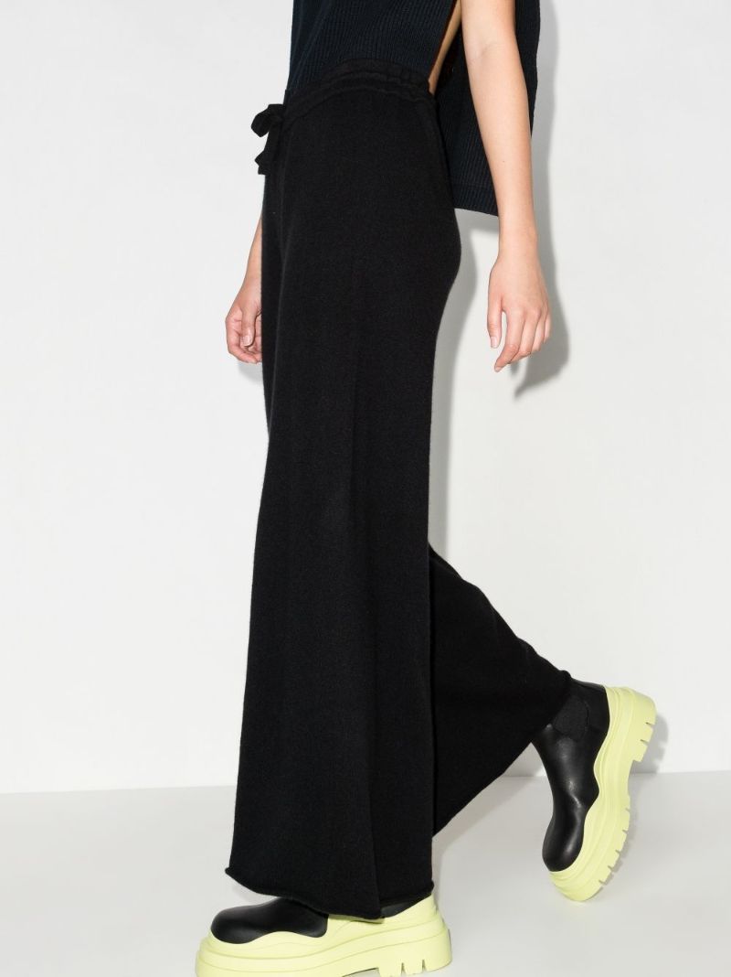 Wide Leg Cashmere Trousers