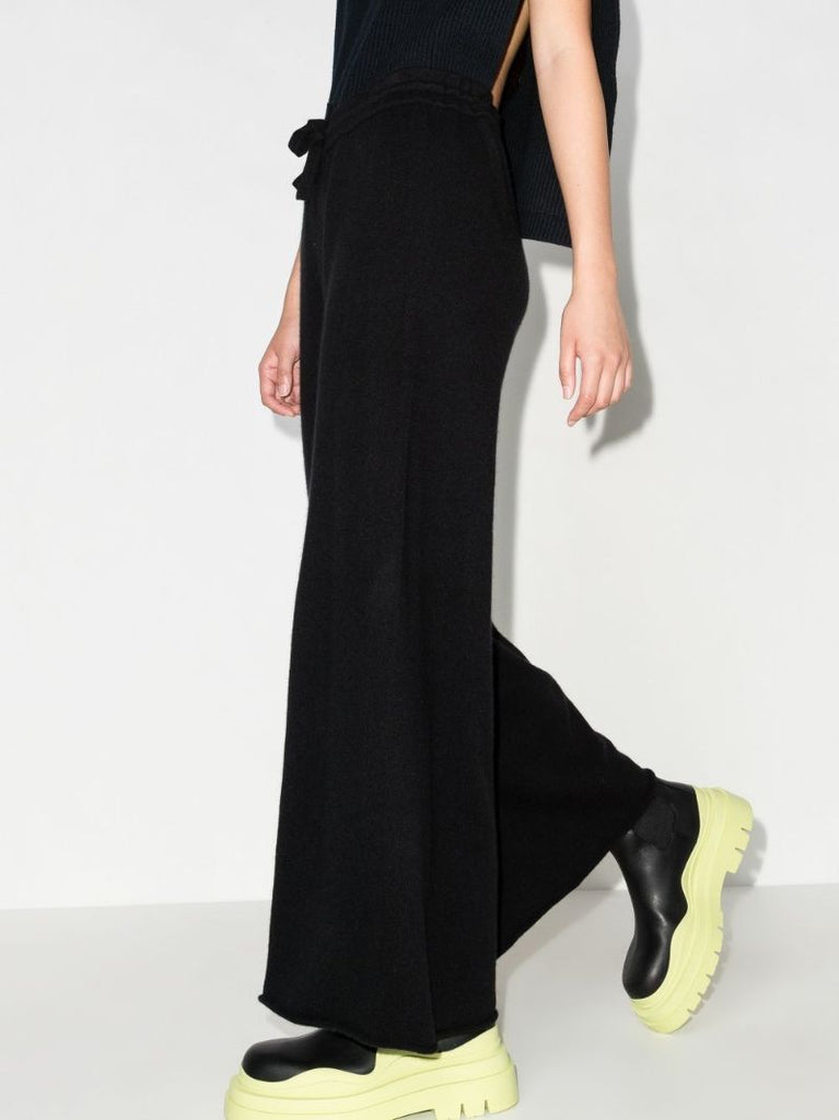 Wide Leg Cashmere Trousers