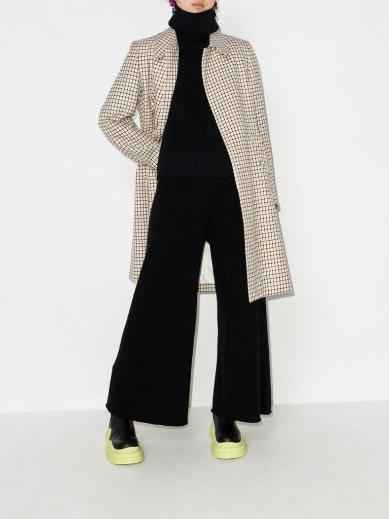 Wide Leg Cashmere Trousers