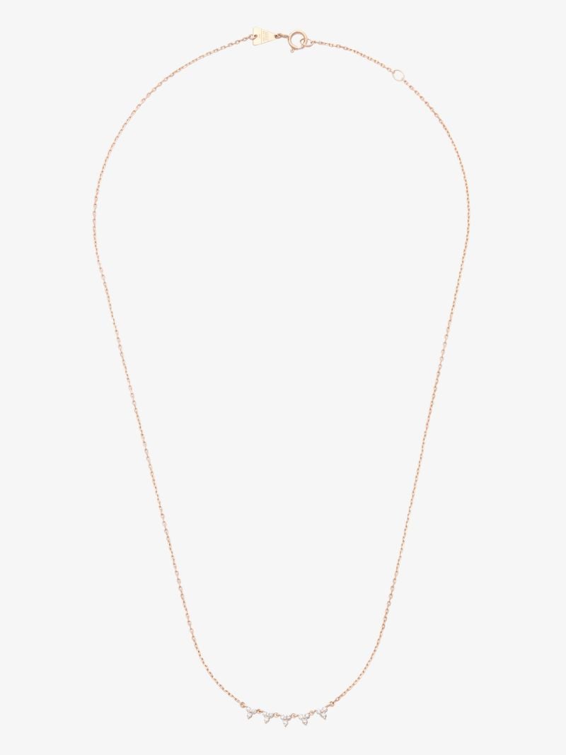 14k Yellow Gold Quarter Diamond Necklace