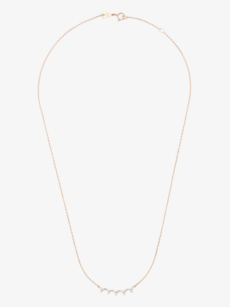 14k Yellow Gold Quarter Diamond Necklace