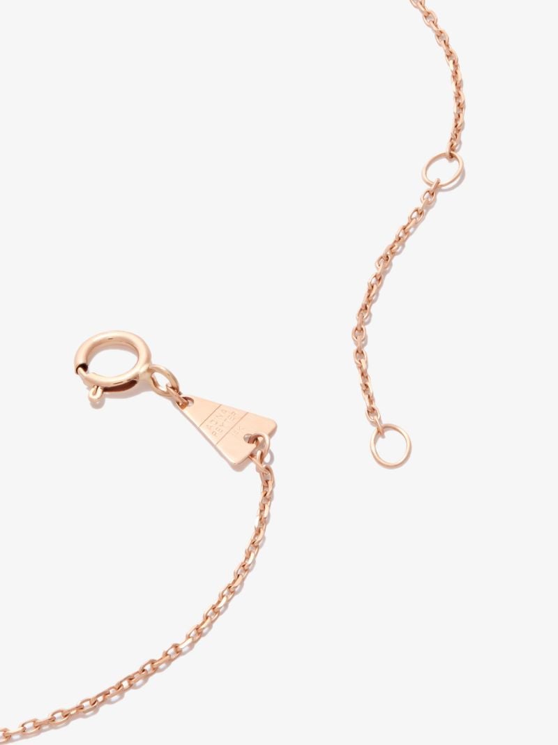 14k Yellow Gold Quarter Diamond Necklace