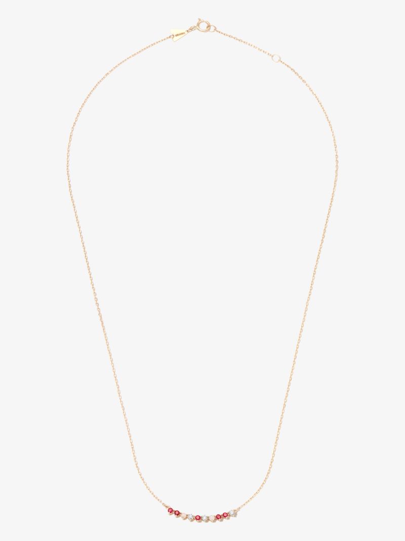 14k Yellow Gold Amalfi Ruby, Opal and Diamond Necklace