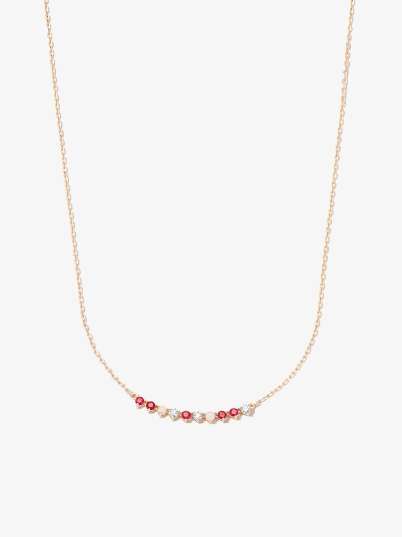 14k Yellow Gold Amalfi Ruby, Opal and Diamond Necklace