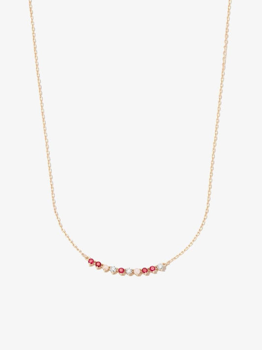 14k Yellow Gold Amalfi Ruby, Opal and Diamond Necklace