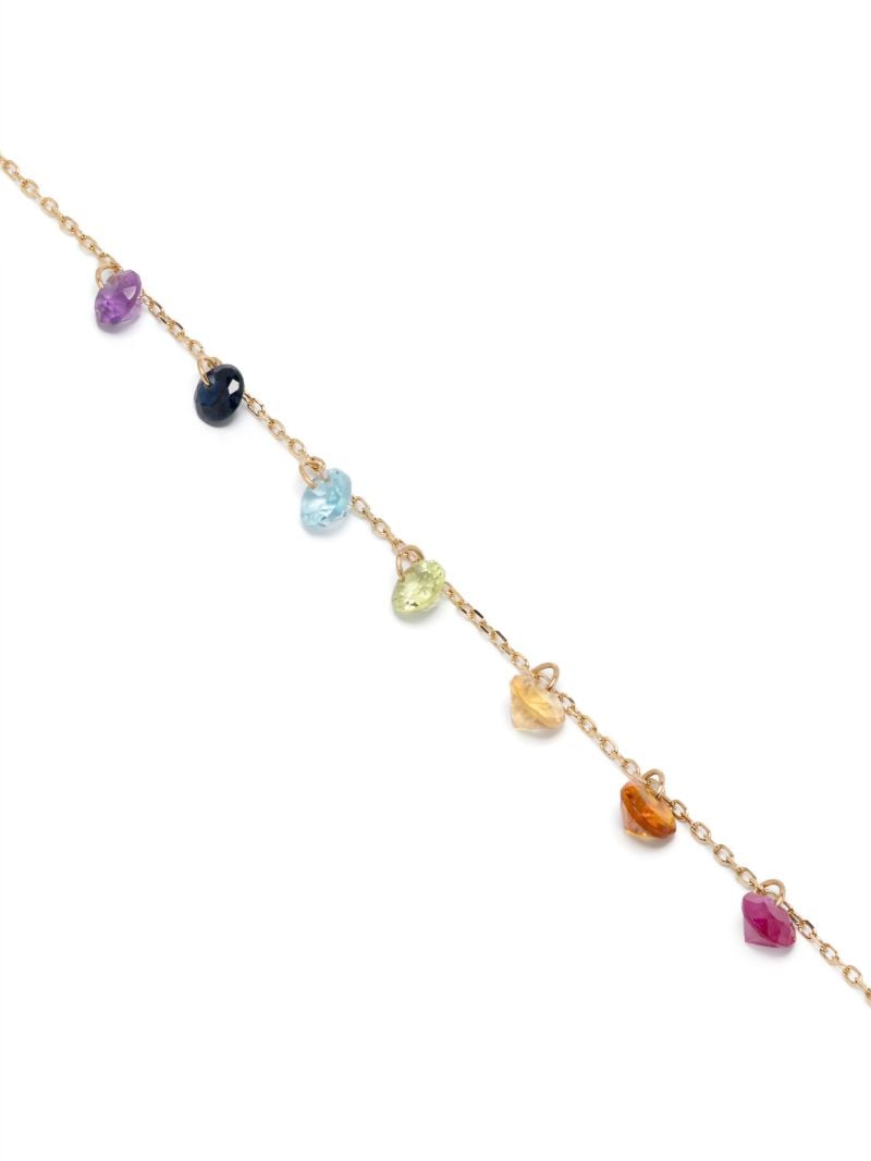 18k Yellow Gold Chakras Gemstone Bracelet