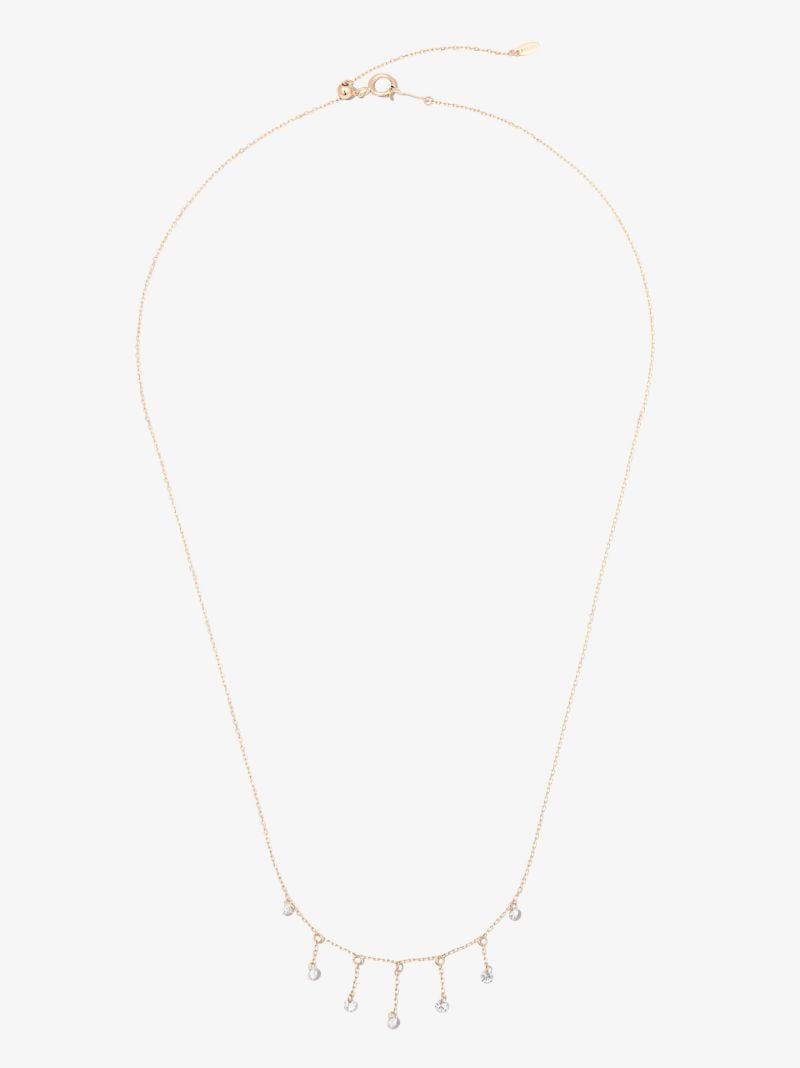 18k Yellow Gold BohÃ_x0083_Â¨me Diamond Drop Necklace