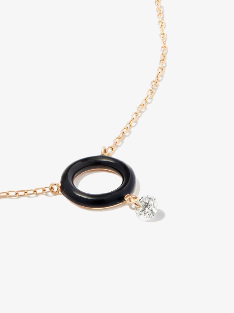 18k Yellow Gold Diamond Pendant Necklace