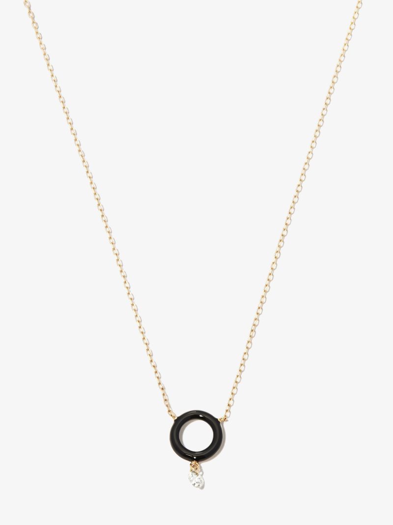 18k Yellow Gold Diamond Pendant Necklace