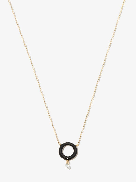 18k Yellow Gold Diamond Pendant Necklace