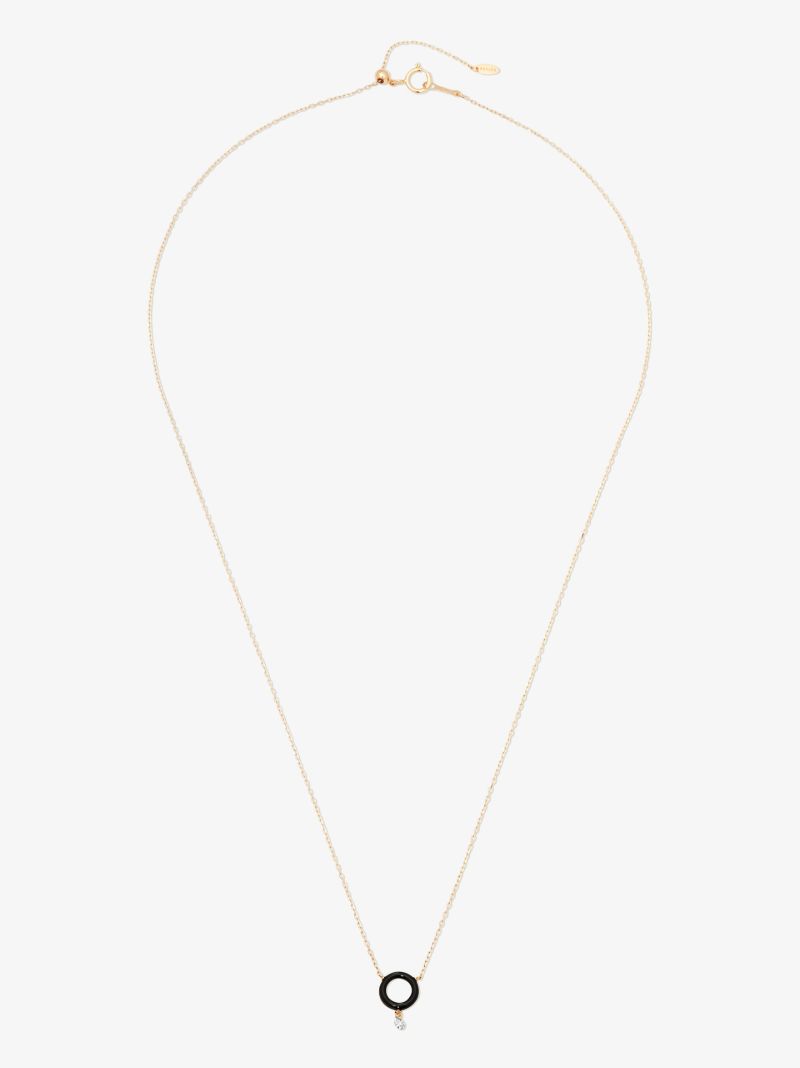 18k Yellow Gold Diamond Pendant Necklace