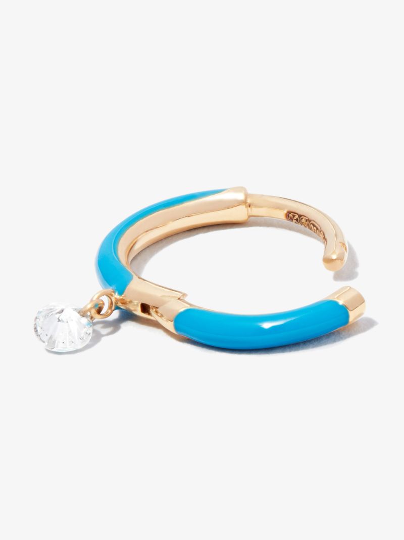 18k Yellow Gold Diamond Hoop Earring
