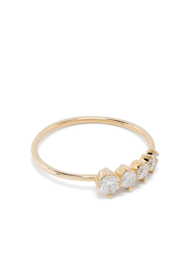 14k Yellow Gold Paris Graduated Diamond Ring