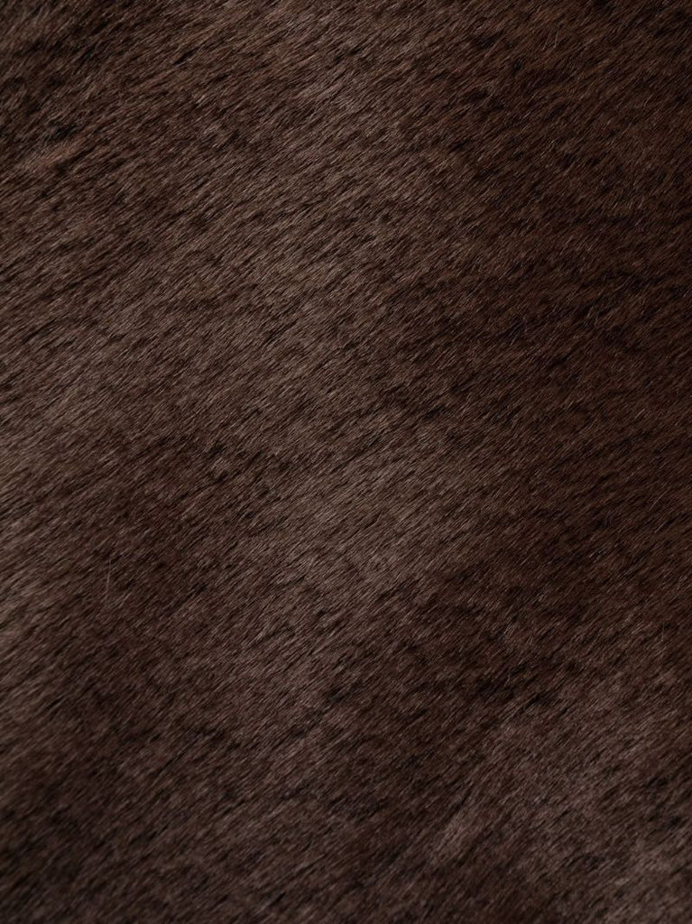 Brown Belted Faux Fur Long Coat