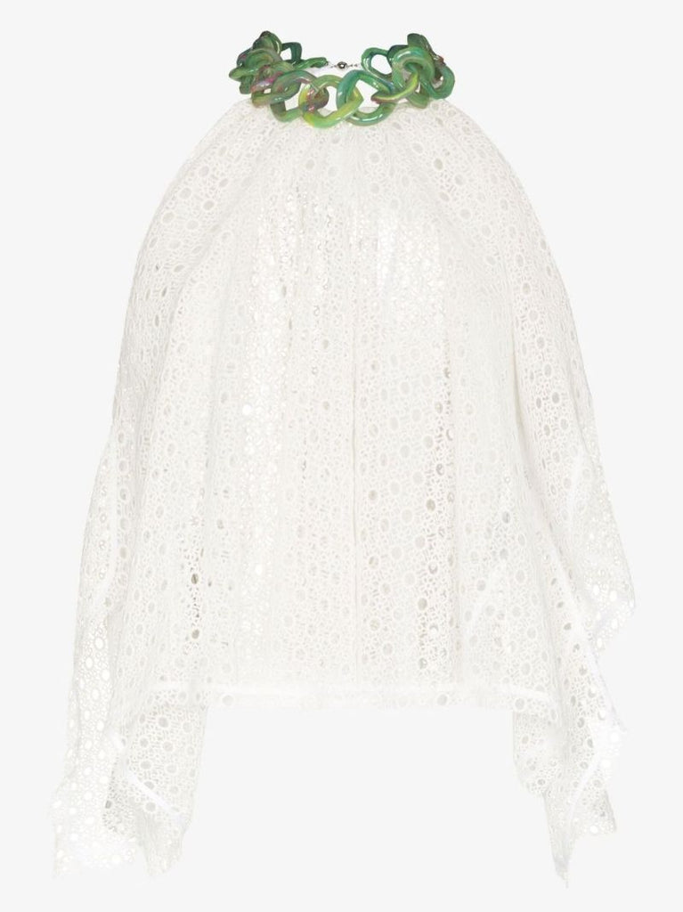 Chain Halterneck Crochet Cotton Top