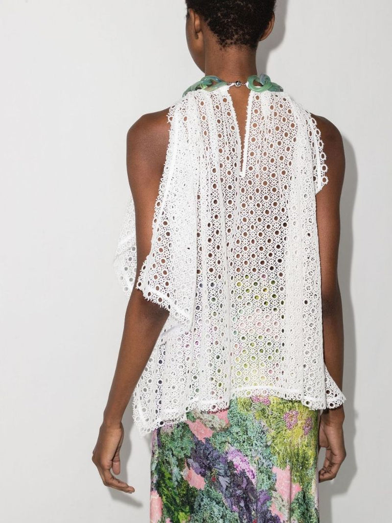 Chain Halterneck Crochet Cotton Top