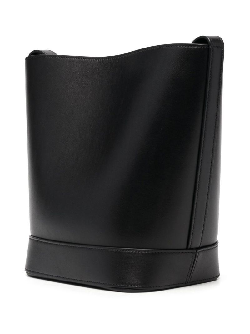 Black Small Cuir Triomphe Leather Bucket Bag