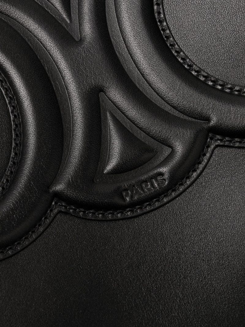 Black Small Cuir Triomphe Leather Bucket Bag