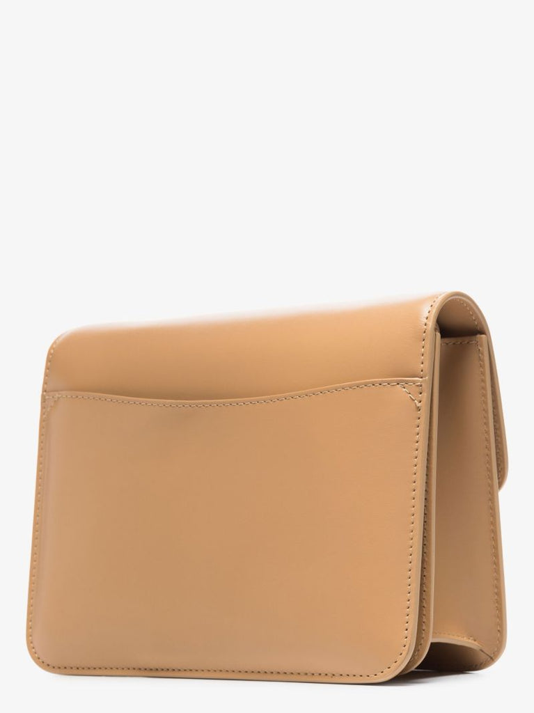 Neutral Kattie Leather Shoulder Bag