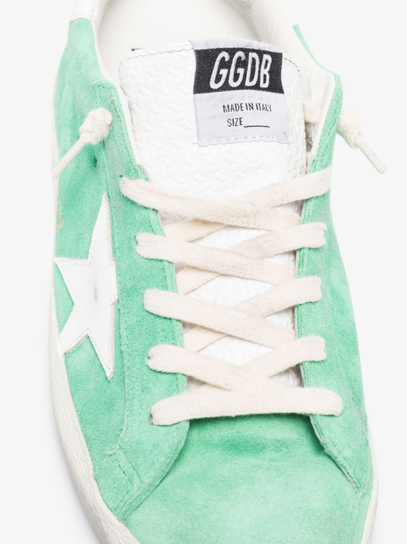 Green Super-star Low Top Suede Sneakers