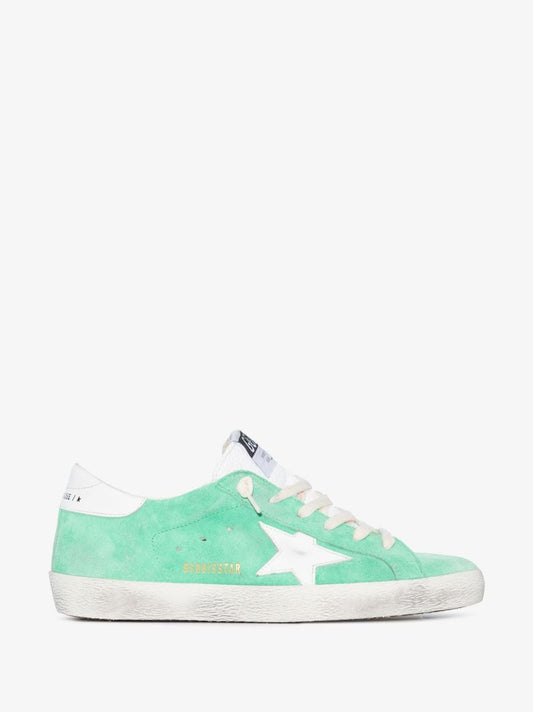 Green Super-star Low Top Suede Sneakers