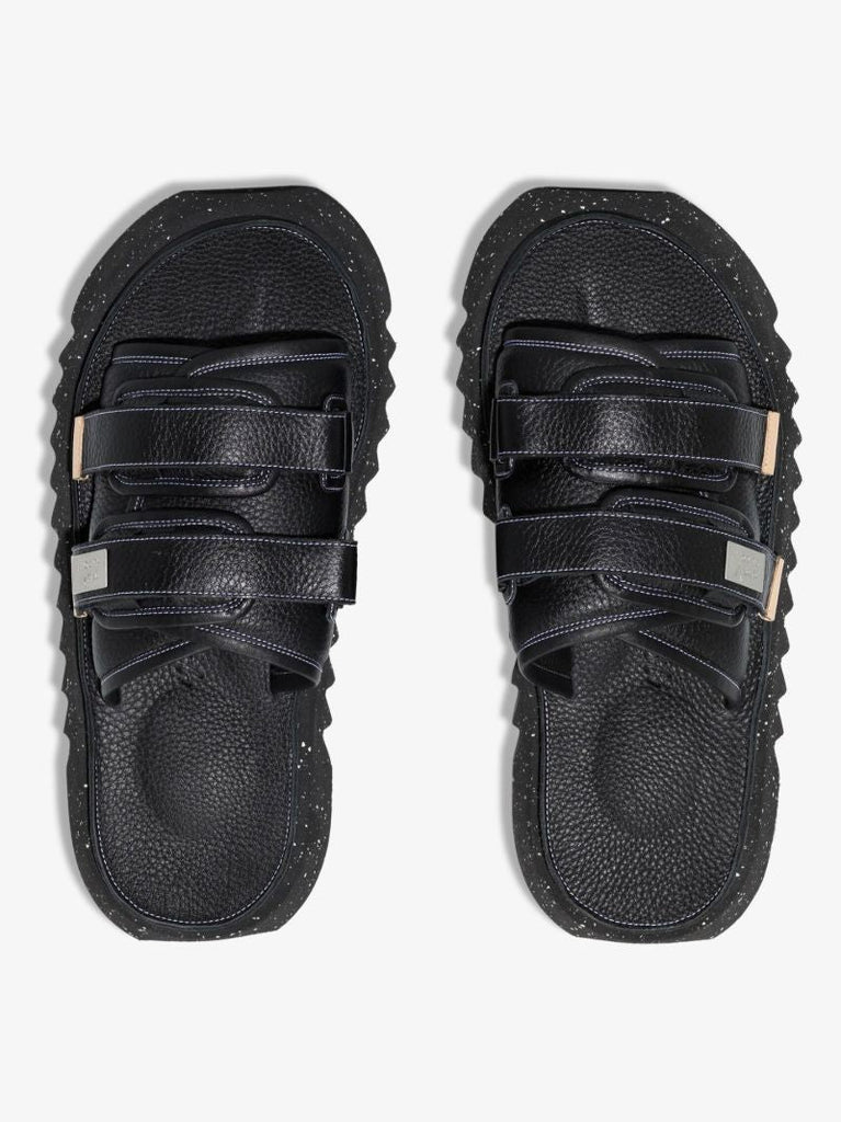 X Suicoke Black Moto Leather Sandals