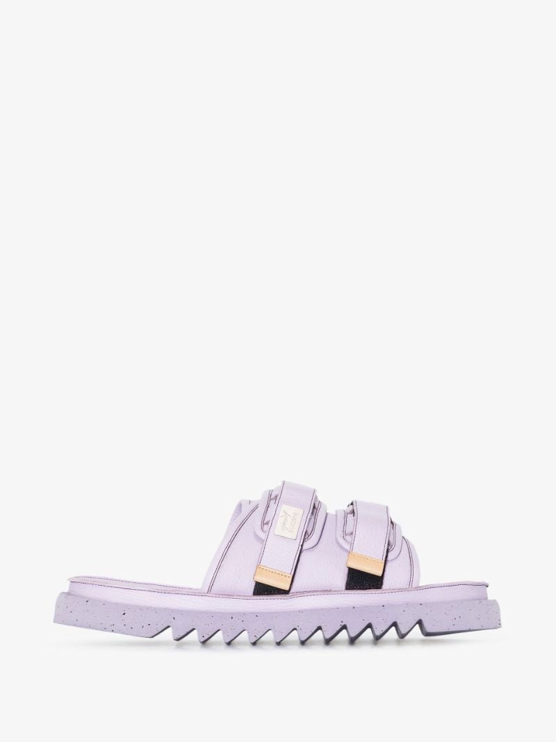 X Suicoke Purple Moto Leather Sandals