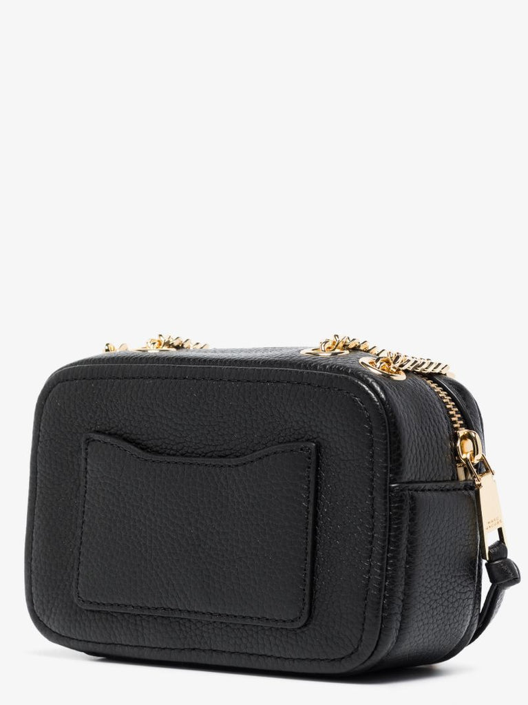 Black the Glam Shot Leather Cross Body Bag