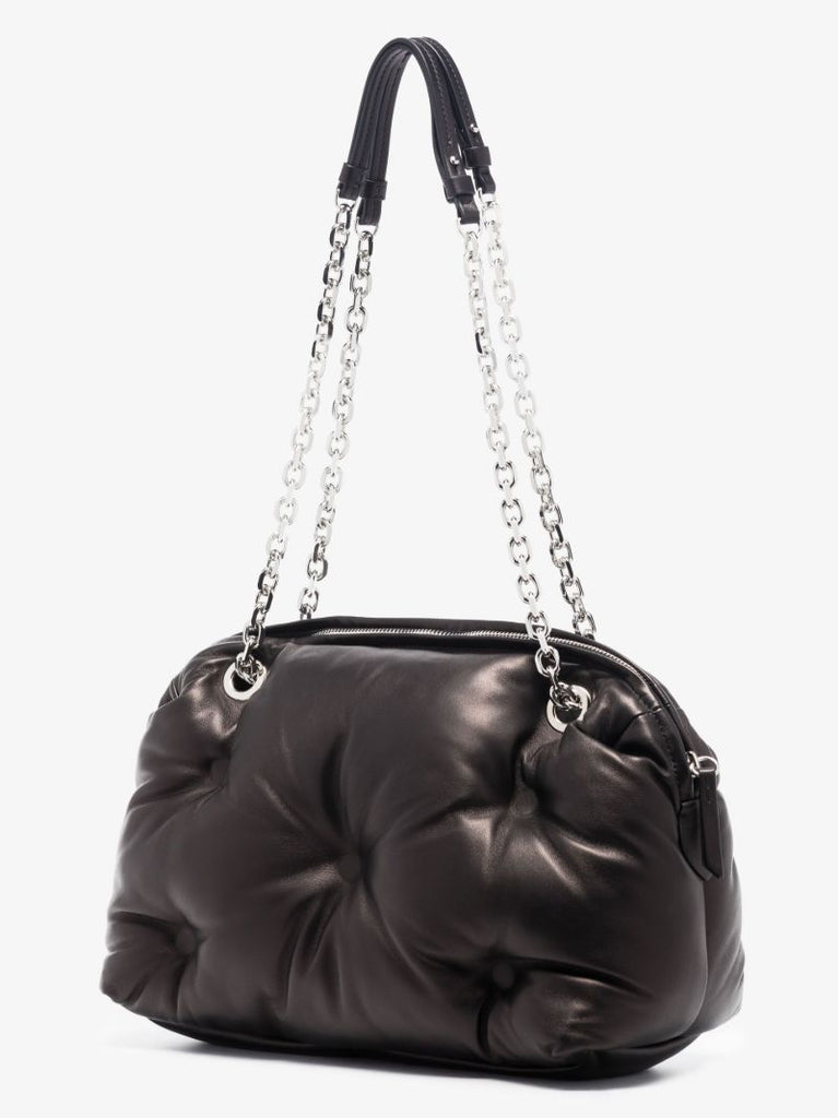 Glam Slam Quilted Leather Bowling Shoulder Bag