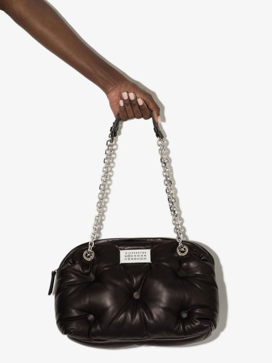 Glam Slam Quilted Leather Bowling Shoulder Bag