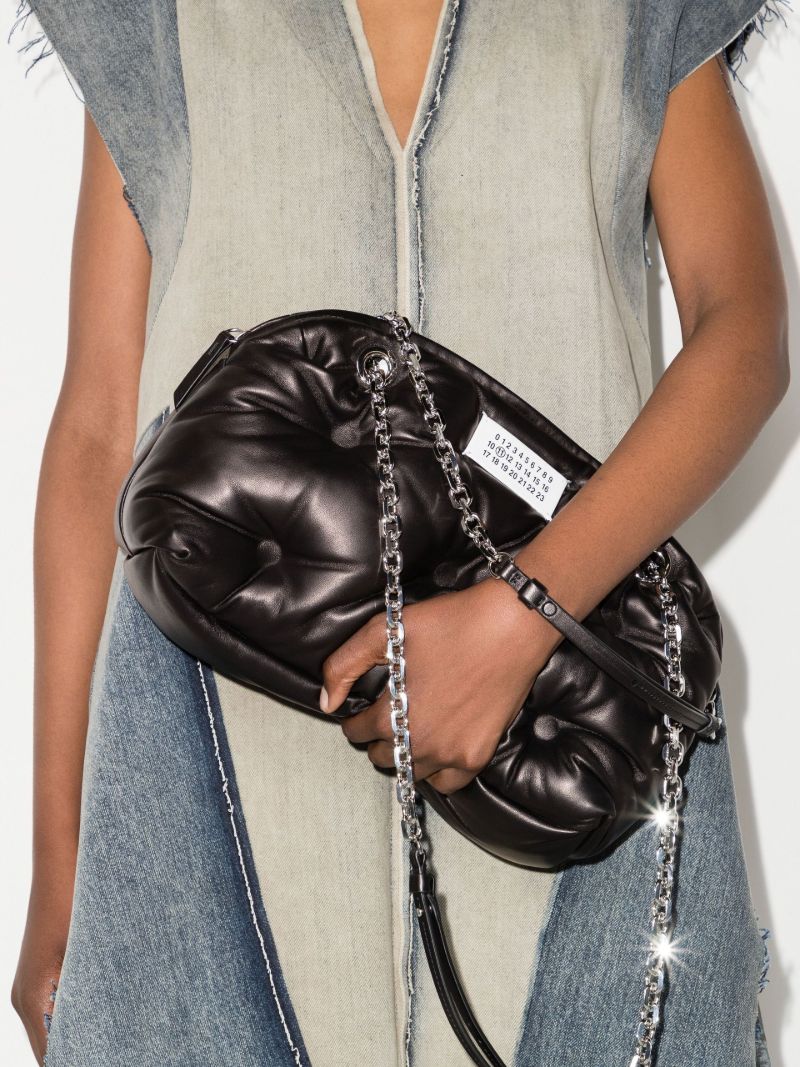 Glam Slam Quilted Leather Bowling Shoulder Bag