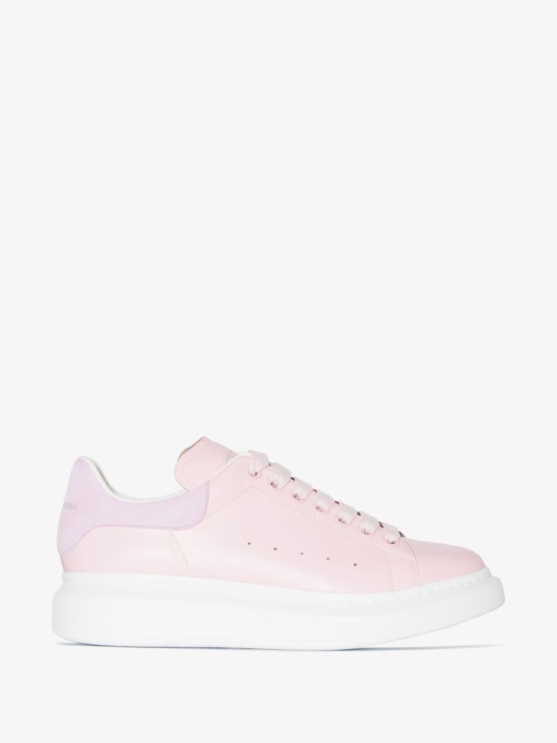 Pink Oversized Leather Sneakers