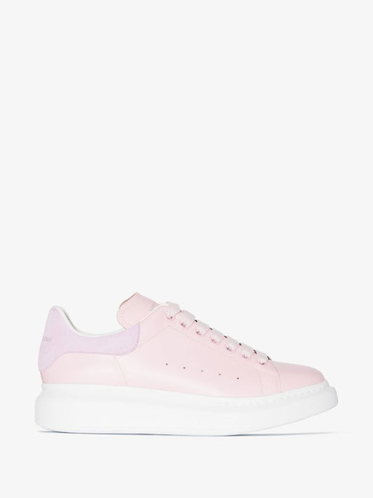 Pink Oversized Leather Sneakers