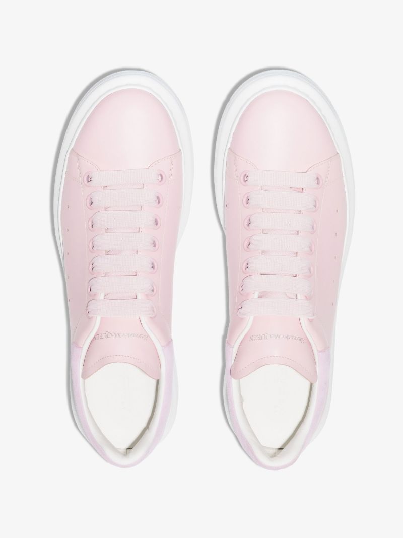 Pink Oversized Leather Sneakers