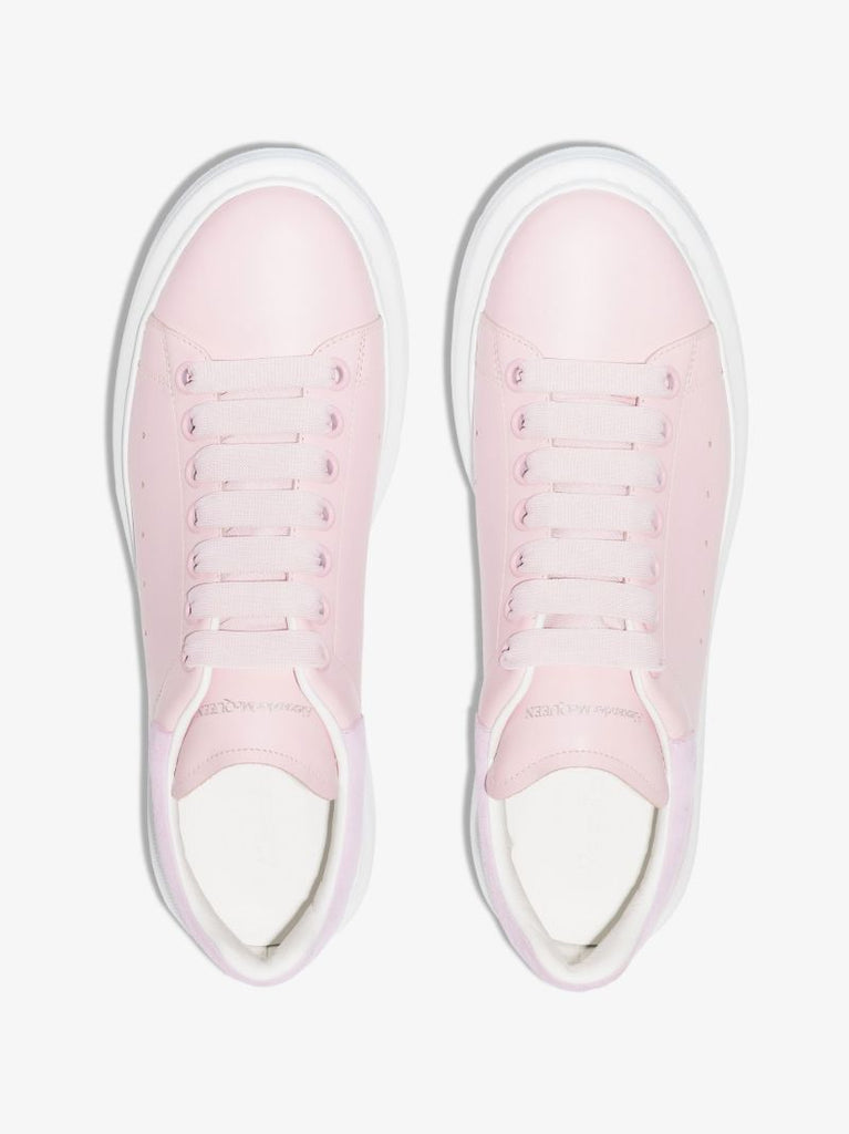 Pink Oversized Leather Sneakers
