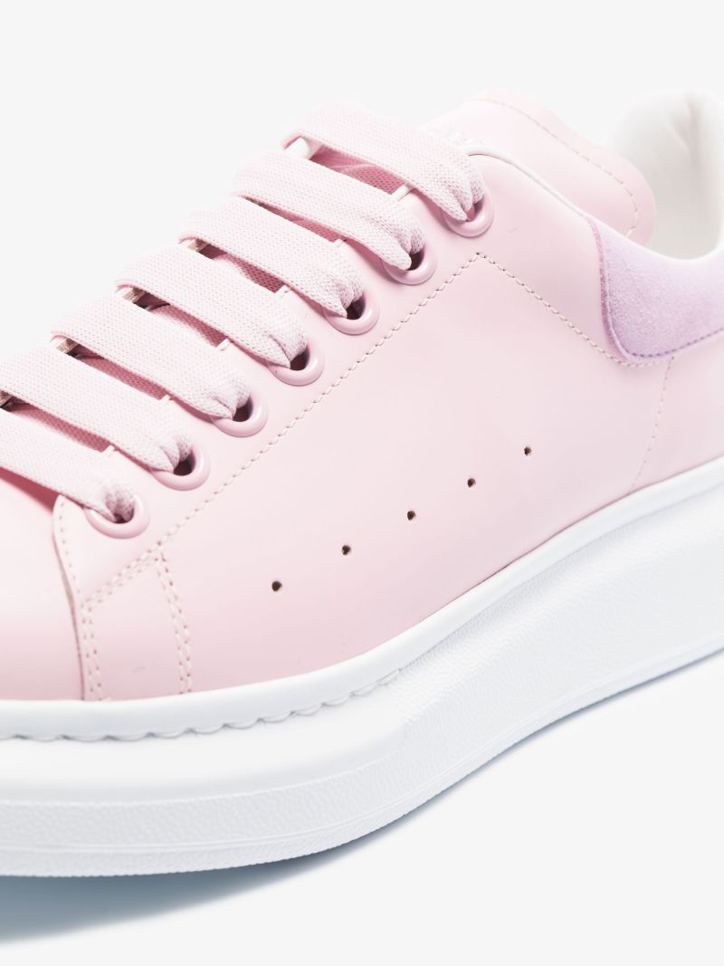 Pink Oversized Leather Sneakers