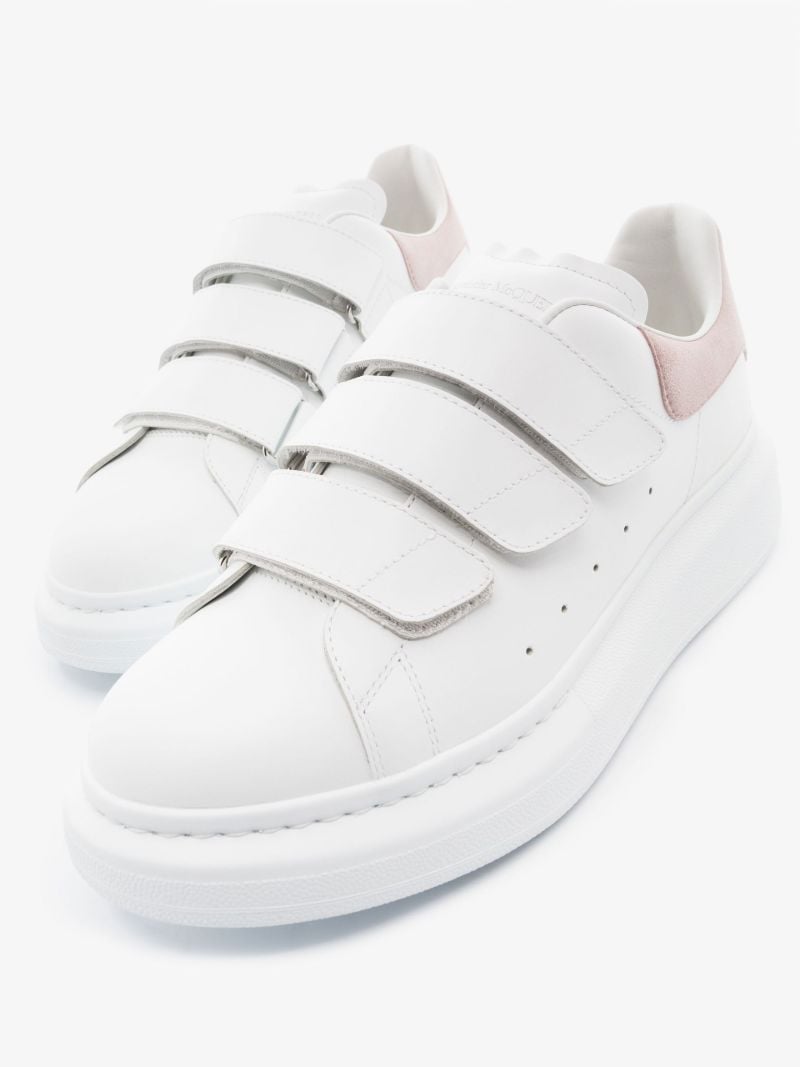 White and Pink Oversized Sneakers