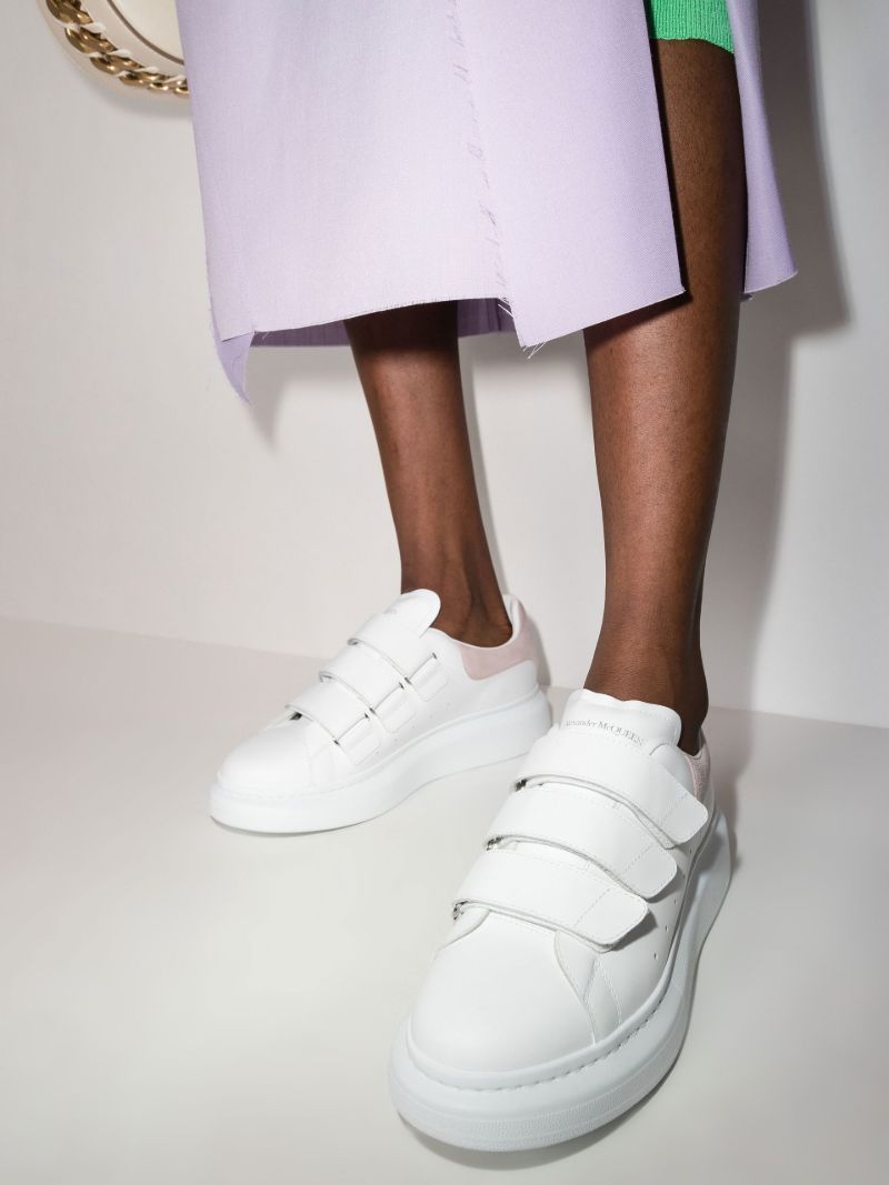 White and Pink Oversized Sneakers
