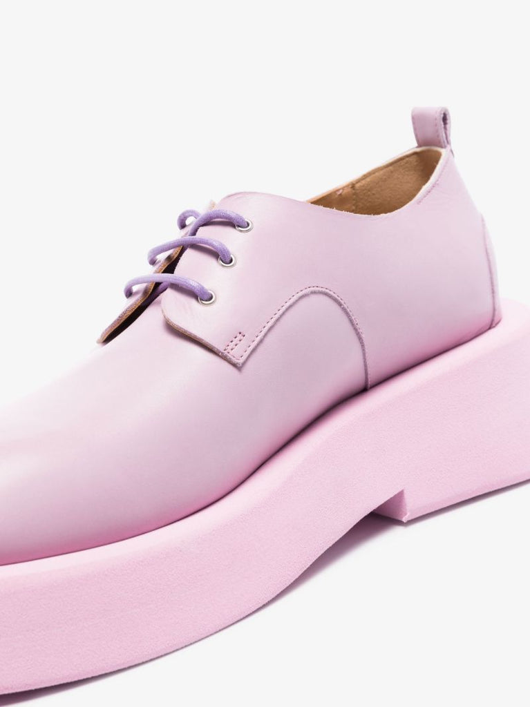 Purple Leather Derby Shoes