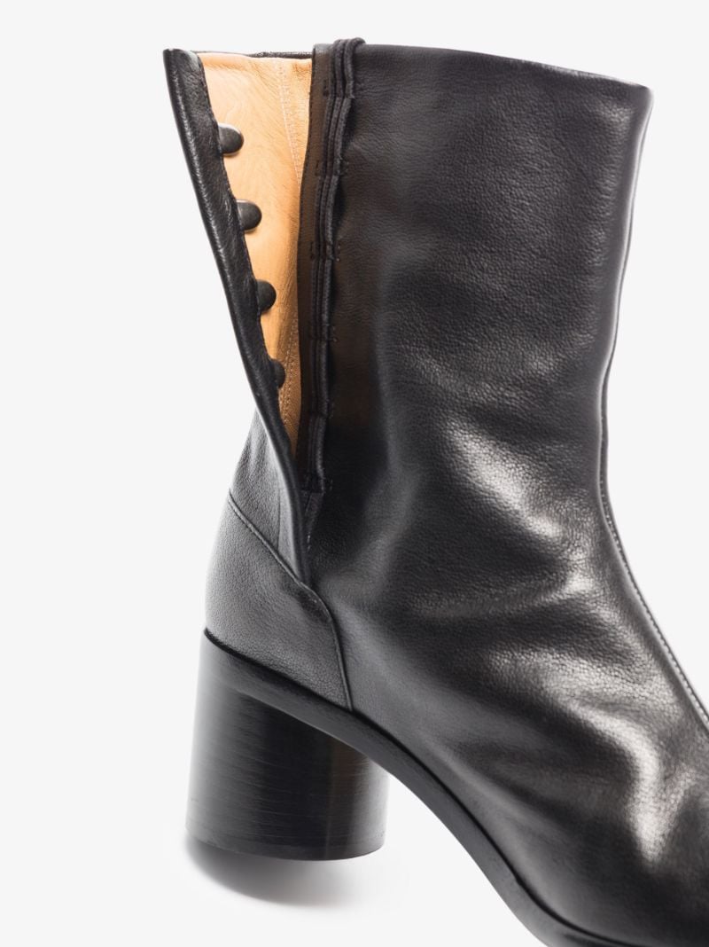 Black Tabi 60 Leather Ankle Boots