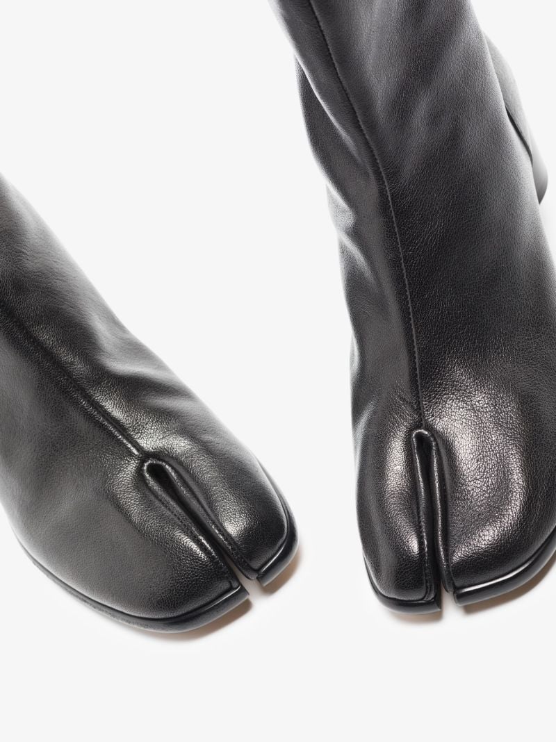 Black Tabi 60 Leather Ankle Boots