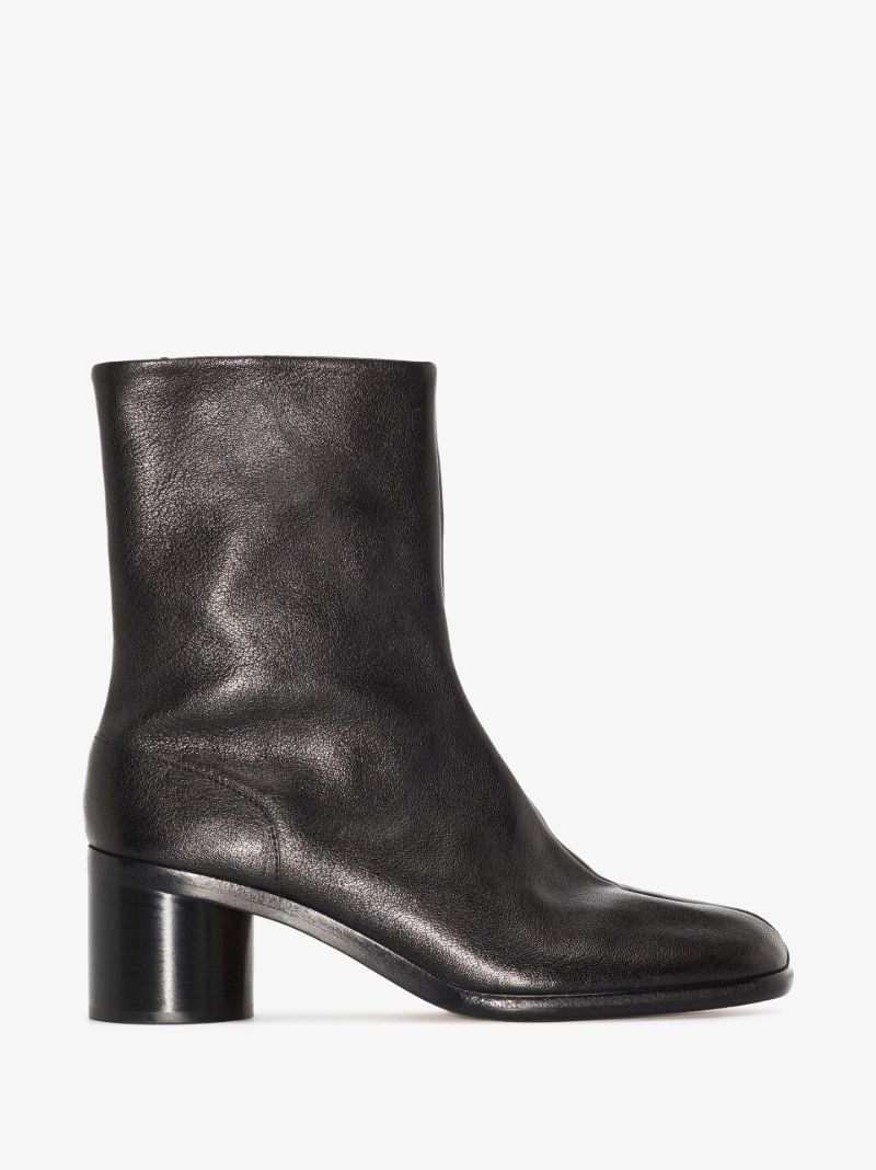 Black Tabi 60 Leather Ankle Boots